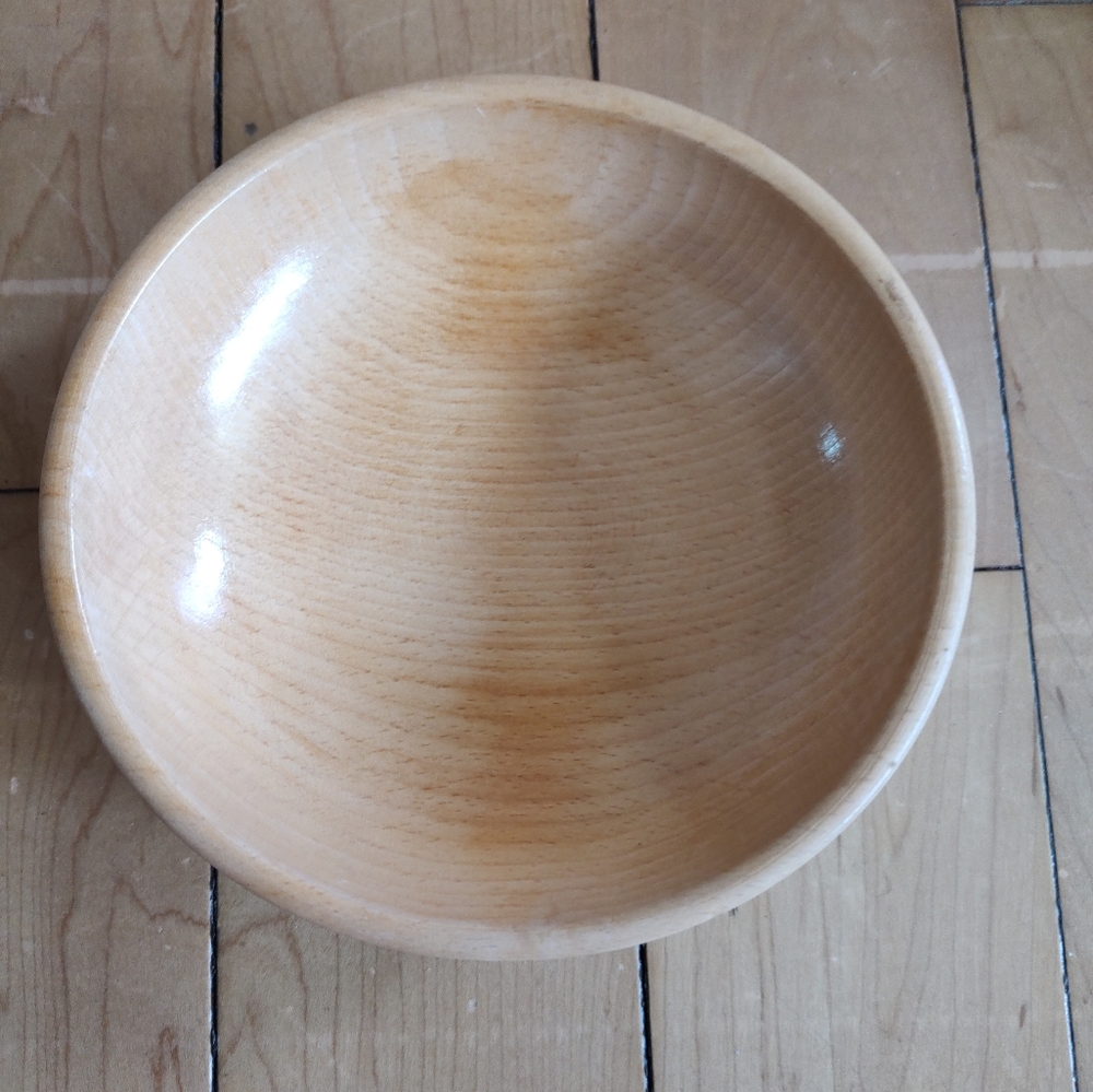 Japanese Mid Century Natural Wood Serving Bowl Set - Picture 3 of 11